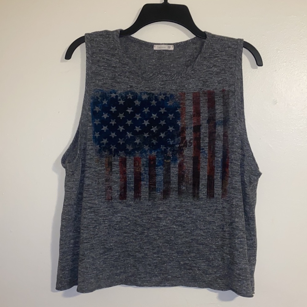 Sopranos American Flag sleeveless top size small